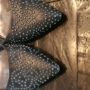 Black Coach studded heel, Size 8.5, There is wear and tear